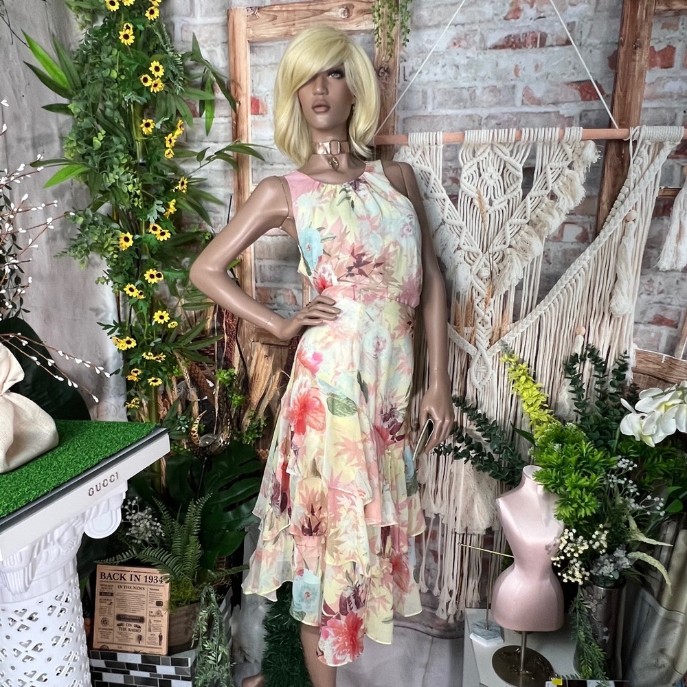 Vince Camuto floral crush tiered SKIRT